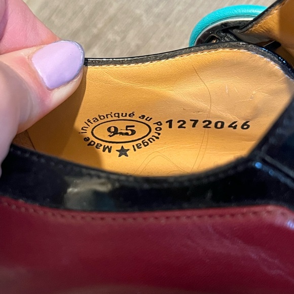 Elegant Red and Black Women's Fluevog Shoes - Picture 7 of 7